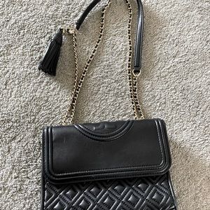 Tory Burch Black Small Fleming bag